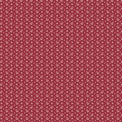 Patchwork tkanina - Makower - Wildflower Cottage 1593R Scatter crimson