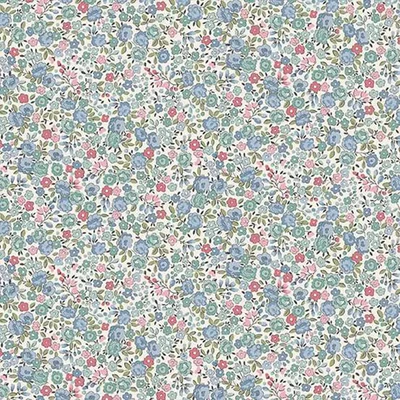 Patchwork tkanina - Makower - Petite Fleur 181/B Rose blue