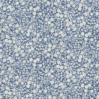 Patchwork tkanina - Makower - Petite Fleur 182/B Blossom blue
