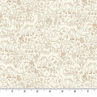 Patchwork tkanina - Makower - Little Ones 194/V Etched brown