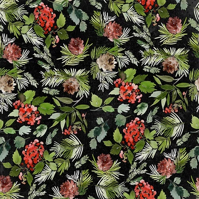 Patchwork tkanina - Free Spirit - Christmastime. od Tima Holtza 162CRNO