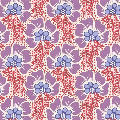 Patchwork tkanina - Tilda Cotton Beach - Ocean flower coral 100325