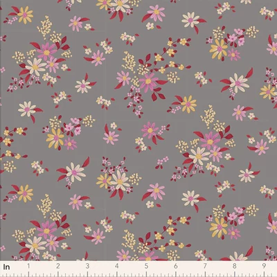 Patchwork tkanina - Tilda Chic Escape - Daisyfield siva 110052