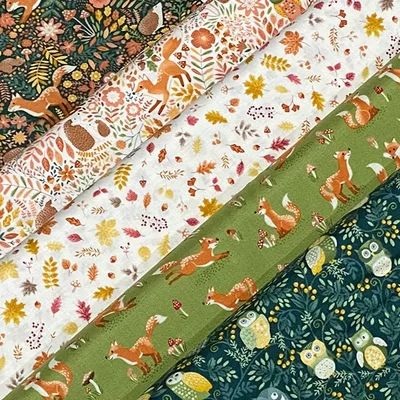 Patchwork tkanina - Makower - Hello Autumn Foliage Cascade Cream 097/Q