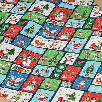 Patchwork anyag - Makower - Christmas 23 Santa Blocks  2583-1