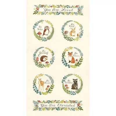 Patchwork tkanina - Moda - Effie's wood by Deb Strain 56010-11 Panel, 60cm