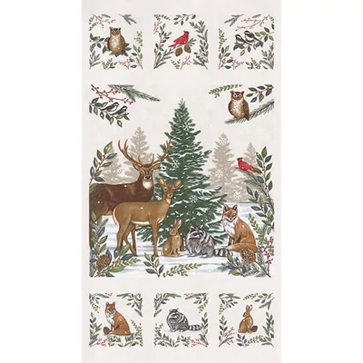 Patchwork tkanina - Moda - Woodland Winter by Deb Strain 56099-11 Panel, 60 cm