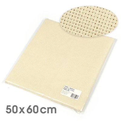 Kongré, Aida platno za vezenje križićem, 14 count - ecru, 50x60 cm
