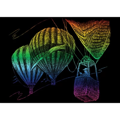 Set za ručno graviranje slika s ručnom olovkom, 12x18 cm - Cepelin, duga