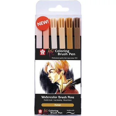 Sakura Koi Brush pen kist set - 6 kom, Portret