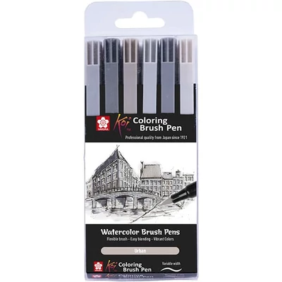 Sakura Koi Brush Pen set kistova - 6 kom, Urban