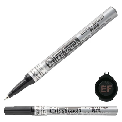 Sakura Pen-Touch lak filc, ekstra fini (0,7 mm) - srebrni