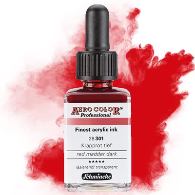Schmincke AERO COLOR profesionalna boja za pištolj za retuširanje, 28 ml- 301, red madder dark
