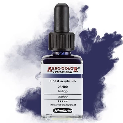 Schmincke AERO COLOR profesionalna boja za pištolj za retuširanje, 28 ml- 400, indigo