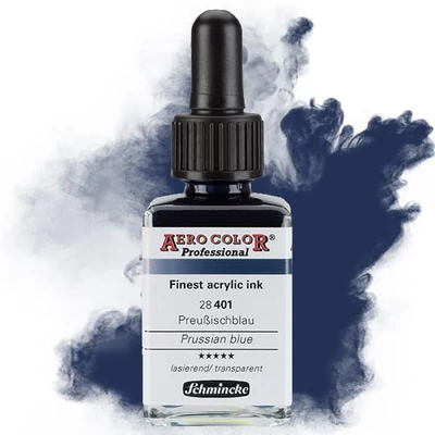 Schmincke AERO COLOR profesionalna boja za pištolj za retuširanje, 28 ml- 401, prussian blue