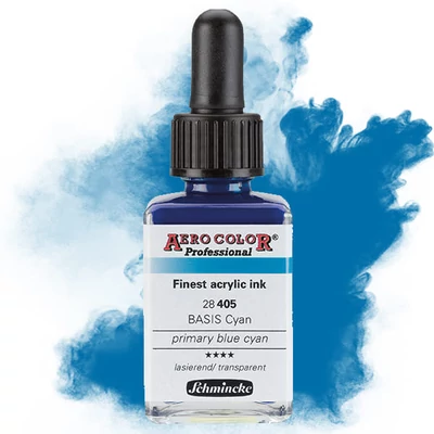 Schmincke AERO COLOR profesionalna boja za pištolj za retuširanje, 28 ml- 405, primary blue cyan