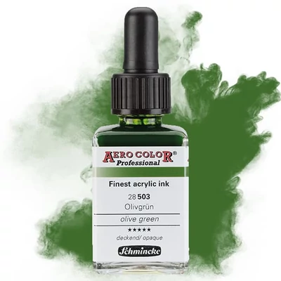 Schmincke AERO COLOR profesionalna boja za pištolj za retuširanje, 28 ml- 503, olive green