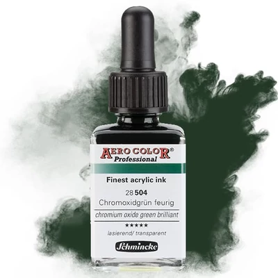 Schmincke AERO COLOR profesionalna boja za pištolj za retuširanje, 28 ml- 504, chromium oxide green brilliant