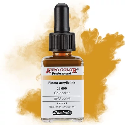 Schmincke AERO COLOR profesionalna boja za pištolj za retuširanje, 28 ml- 600, gold ochre