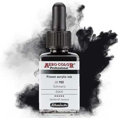 Schmincke AERO COLOR profesionalna boja za pištolj za retuširanje, 28 ml- 702, black