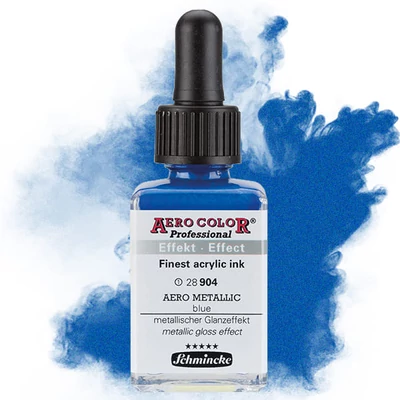 Schmincke AERO COLOR profesionalna boja za pištolj za retuširanje, 28 ml- 904, AERO METALLIC blue