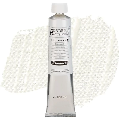 Schmincke Akademie akrilna boja, 200 ml - 111, titanium white