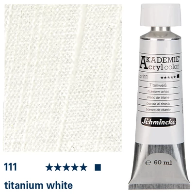 Schmincke Akademie akrilna boja, 60 ml - 111, titanium white