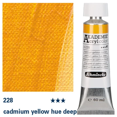 Schmincke Akademie akrilfesték, 60 ml - 228, cadmium yellow hue deep