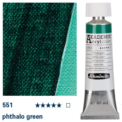 Schmincke Akademie akrilna boja, 60 ml - 551, phthalo green