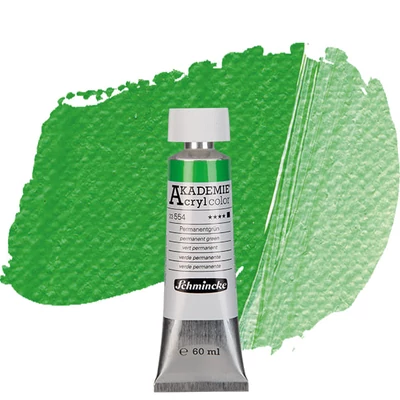 Schmincke Akademie akrilna boja, 60 ml - 554, permanent green