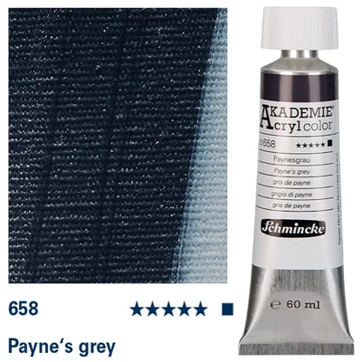 Schmincke Akademie akrilfesték, 60 ml - 658, Payne's grey