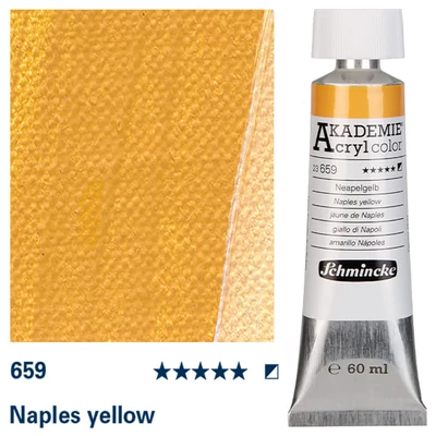 Schmincke Akademie akrilfesték, 60 ml - 659, naples yellow