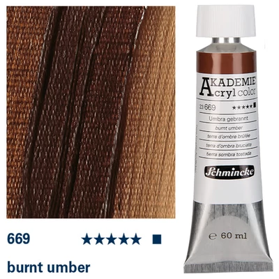 Schmincke Akademie akrilna boja, 60 ml - 669, burnt umber
