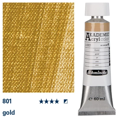 Schmincke Akademie akrilfesték, 60 ml - 801, gold