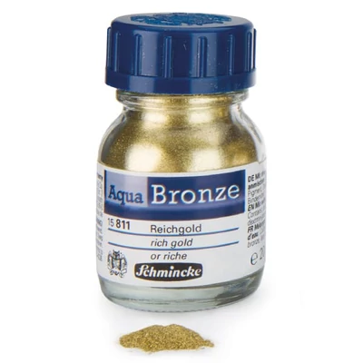 Schmincke Aqua Bronze metalik efekt puder, 20 ml - 811, bogato zlato