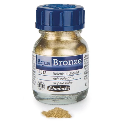 Schmincke Aqua Bronze metalik efekt puder, 20 ml - 812, bogato blijedo zlatno