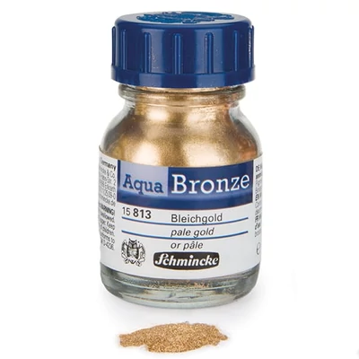 Schmincke Aqua Bronze metalik efekt puder, 20 ml - 813, blijedo zlatno