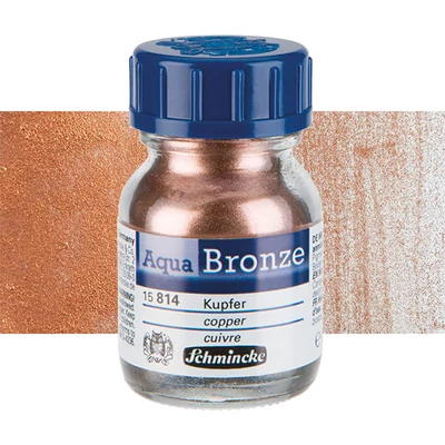 Schmincke Aqua Bronze metalik efekt puder, 20 ml - 814, bakar