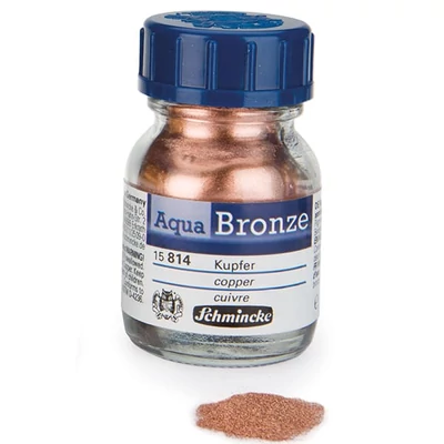 Schmincke Aqua Bronze metalik efekt puder, 20 ml - 814, bakar