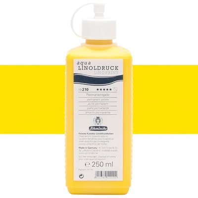 Schmincke Aqua Linoprint lino boja, 250 ml - 210, permanent yellow