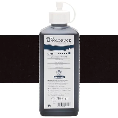 Schmincke Aqua Linoprint lino boja, 250 ml - 735, ivory black