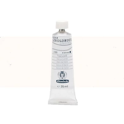 Schmincke Aqua Linoprint lino boja, 35 ml - 100, titanium white