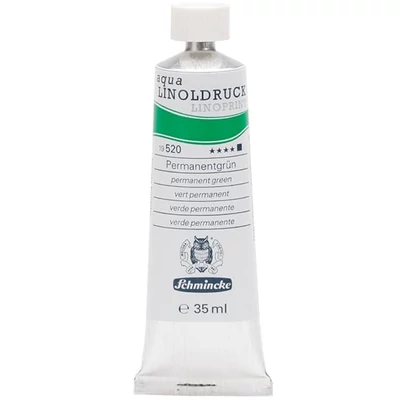 Schmincke Aqua Linoprint lino boja, 35 ml - 520, permanent green