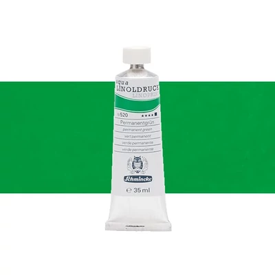 Schmincke Aqua Linoprint lino boja, 35 ml - 520, permanent green