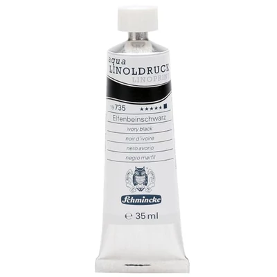 Schmincke Aqua Linoprint lino boja, 35 ml - 735, ivory black
