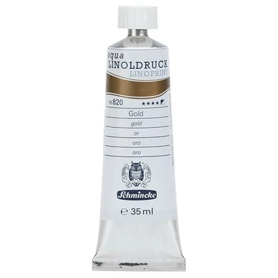 Schmincke Aqua Linoprint lino boja, 35 ml - 820, gold