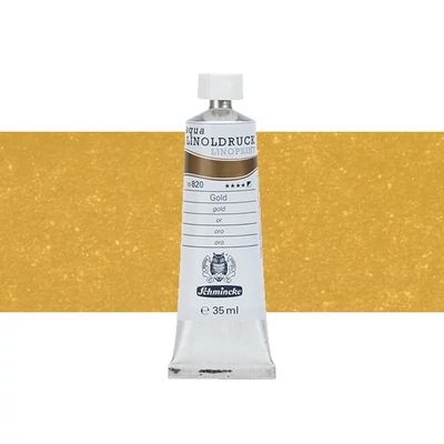 Schmincke Aqua Linoprint lino boja, 35 ml - 820, gold