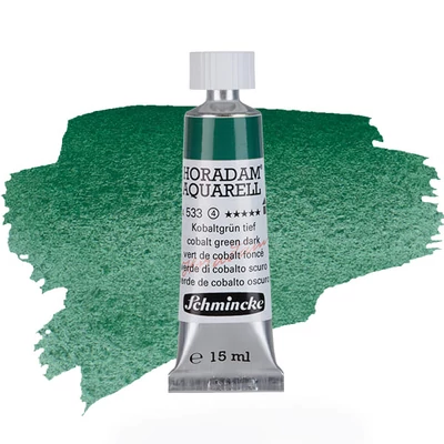 Schmincke Horadam akvarel boja u tubi, 15 ml - 533, cobalt green dark, granulirajući