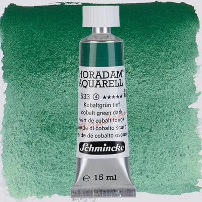 Schmincke Horadam akvarel boja u tubi, 15 ml - 533, cobalt green dark, granulirajući