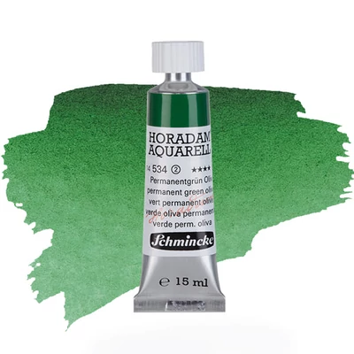 Schmincke Horadam akvarel boja u tubi, 15 ml - 534, permanent green olive